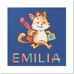 Cat Emilia Enrolled In School Posters and Art
